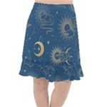 Seamless-galaxy-pattern Fishtail Chiffon Skirt