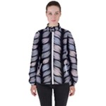 Seamless Pattern With Interweaving Braids Women s High Neck Windbreaker
