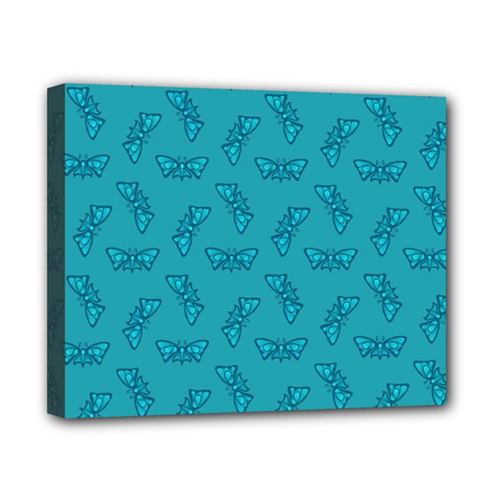 Butterfly Art Pattern Design Background Frame Canvas 10  x 8  (Stretched)