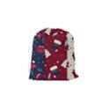 Flat Design Christmas Pattern Collection Art Drawstring Pouch (Small) View2