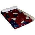 Flat Design Christmas Pattern Collection Art Fitted Sheet (Queen Size) View2
