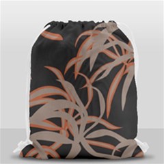 Leaf Leaves Pattern Print Drawstring Bag (small)