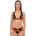 Fractal Mandelbrot Set Pattern Art Double Strap Halter Bikini Set View1