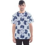 Blue Dolphins Pattern Men s Sport Mesh Tee