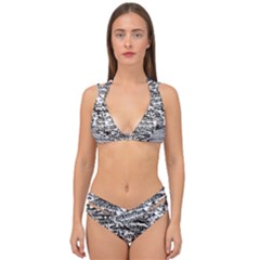 Old Civilization Double Strap Halter Bikini Set
