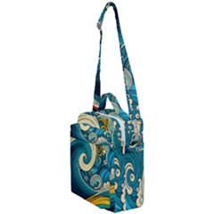 Waves Wave Ocean Sea Abstract Whimsical Crossbody Day Bag