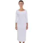 Italy Quarter Sleeve Midi Bodycon Dress