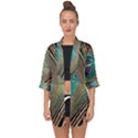 Peacock Open Front Chiffon Kimono View1