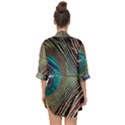 Peacock Open Front Chiffon Kimono View2