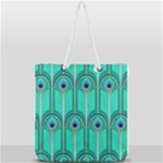 Gradient Art Deco Pattern Design Full Print Rope Handle Tote (Large)