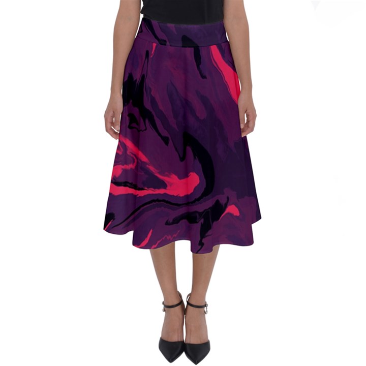 Abstract Pattern Texture Art Perfect Length Midi Skirt