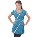 Design texture Puff Sleeve Tunic Top