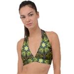 Fractal-fantasy-design-background- Halter Plunge Bikini Top