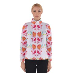 Batik T- Shirt Batik Flower Pattern8 Women s Bomber Jacket