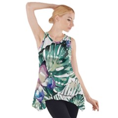 Hawaii T- Shirt Hawaii Flora T- Shirt Side Drop Tank Tunic