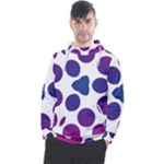 Purple Blue Repeat Pattern Men s Pullover Hoodie