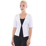 Rectangular T- Shirt Rectangular Grid Pattern - Grey T- Shirt Cropped Button Cardigan