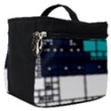 Abstract Statistics Rectangles Classification Make Up Travel Bag (Small) View1