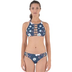Floral Digital Background Perfectly Cut Out Bikini Set