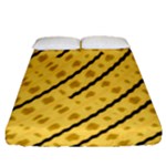 Background Yellow Background Fitted Sheet (Queen Size)