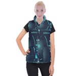Sci Fi Computer Screen Women s Button Up Vest