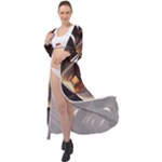 Ai Generated Swirls Space Design Fractal Light 3d Pattern Maxi Chiffon Beach Wrap