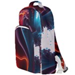 Ai Generated Swirl Splash Blaze Design Art Double Compartment Backpack