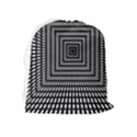Focus Squares Optical Illusion Background Pattern Drawstring Pouch (XL) View2