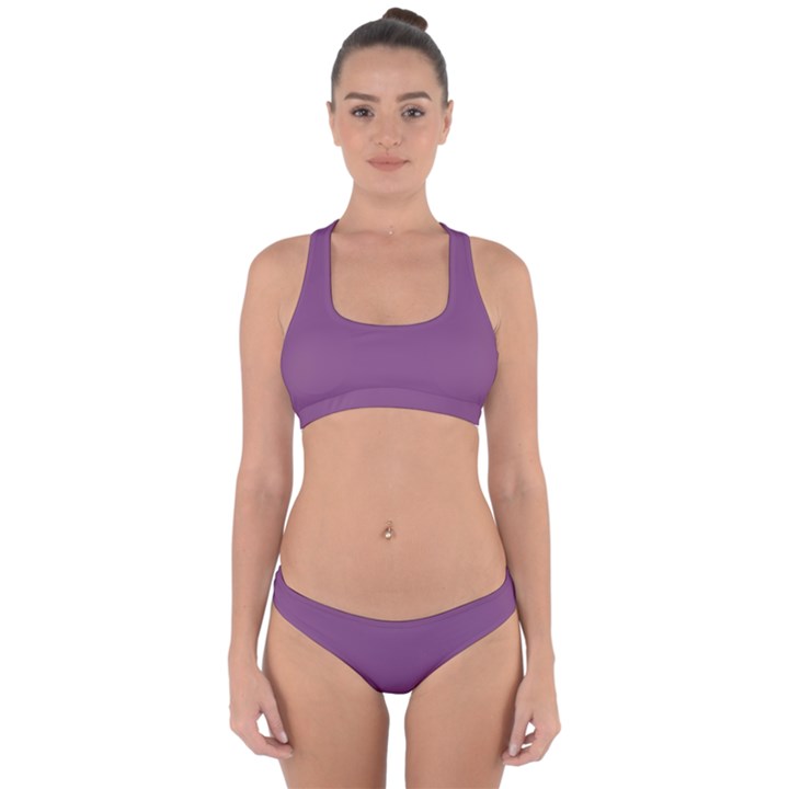 Sparkling Grape Purple	 - 	Cross Back Hipster Bikini Set