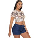 Beagel150dpi Patternbeagle8x8cm Side Button Cropped Tee View3