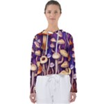 Whimsical Forest Mushroom Women s Slouchy Sweat