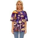 Whimsical Forest Mushroom Oversized Basic Tee View1