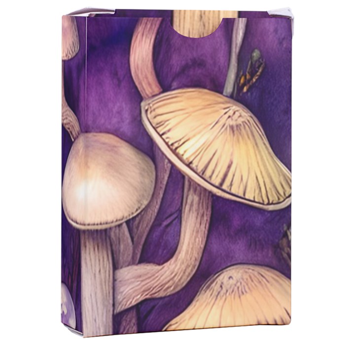 Whimsical Forest Mushroom Playing Cards Single Design (Rectangle) with Custom Box