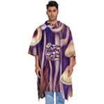 Whimsical Forest Mushroom Men s Hooded Rain Ponchos