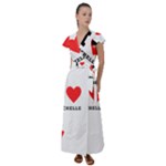 I love michelle Flutter Sleeve Maxi Dress