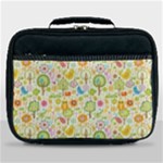 Nature Doodle Art Trees Birds Owl Children Pattern Multi Colored Lunch Bag