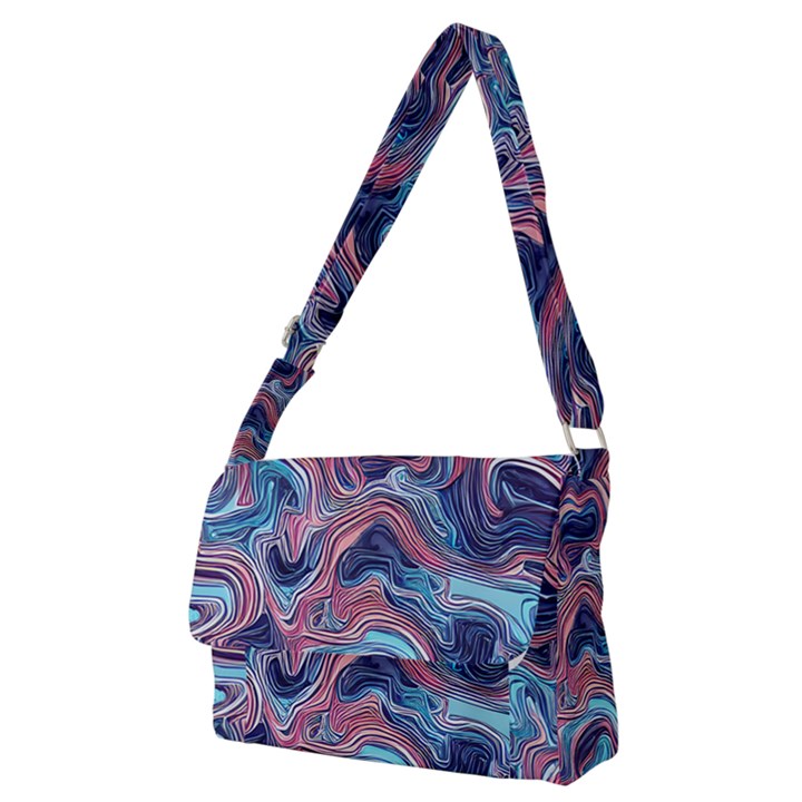 Fluid Art Pattern Full Print Messenger Bag (M)