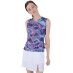 Fluid Art Pattern Women s Sleeveless Sports Top