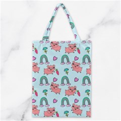 Pigs Pattern Art Design Drawing Sketch Wallpaper Classic Tote Bag