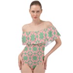 Pattern 18 Off Shoulder Velour Bodysuit 