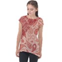 Tribal Background Pattern Texture Design Cap Sleeve High Low Top View1