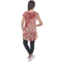 Tribal Background Pattern Texture Design Cap Sleeve High Low Top View2