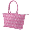 Pink Gerbera Daisy Vector Tile Pattern Canvas Shoulder Bag View1