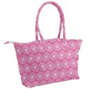 Pink Gerbera Daisy Vector Tile Pattern Canvas Shoulder Bag View2