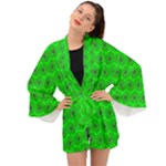 Gerbera Daisy Vector Tile Pattern Long Sleeve Kimono