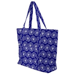 Gerbera Daisy Vector Tile Pattern Zip Up Canvas Bag