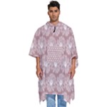 Gerbera Daisy Vector Tile Pattern Men s Hooded Rain Ponchos