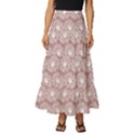 Gerbera Daisy Vector Tile Pattern Tiered Ruffle Maxi Skirt View1