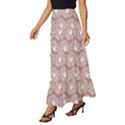 Gerbera Daisy Vector Tile Pattern Tiered Ruffle Maxi Skirt View2