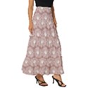 Gerbera Daisy Vector Tile Pattern Tiered Ruffle Maxi Skirt View3